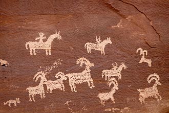 Bighorn Hunt Petroglyph Panel